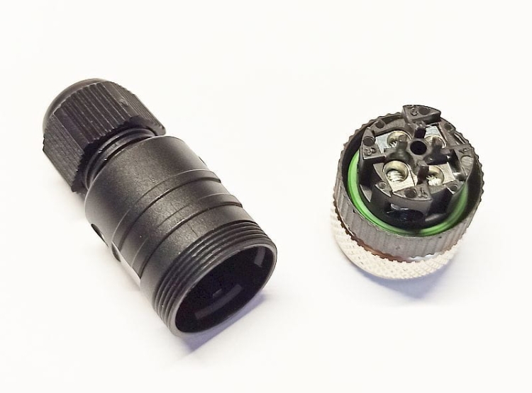 RKC4/7 gniazdo proste 4-pinowe, seria M12, montaż