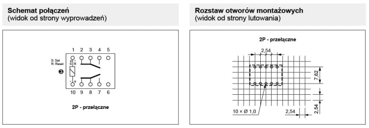 RSM850B-6112-85-1024 przekaźnik elektromagnetyczny połączenia