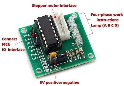 Moduł sterowania silnikiem krokowym z układem ULN2003 wyprowadzenia.jpg