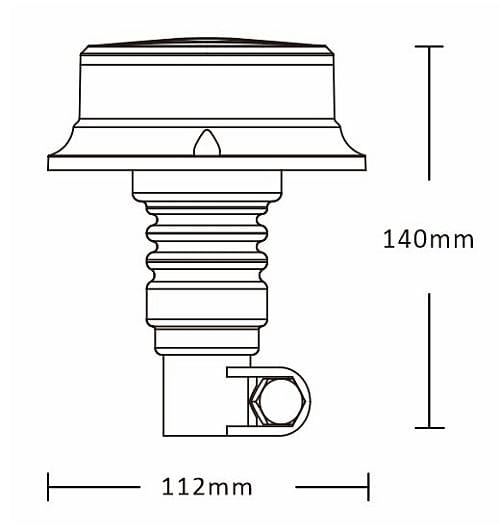 Lampa błyskowa pico LED pomarańczowa, przykręcana wymiary.jpg