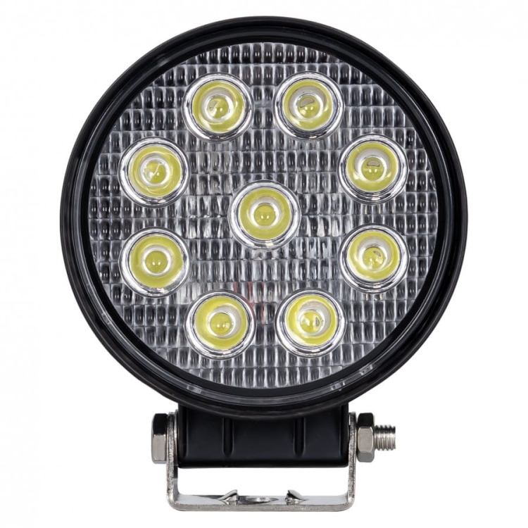 Lampa robocza 9x LED okrągła, mocowanie na śrubę