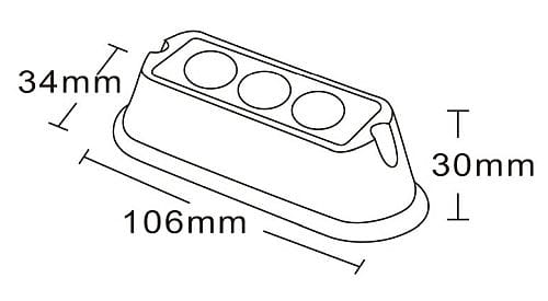 Lampa błyskowa ostrzegawcza 3x LED, mocowanie na śrubę wymiary.jpg