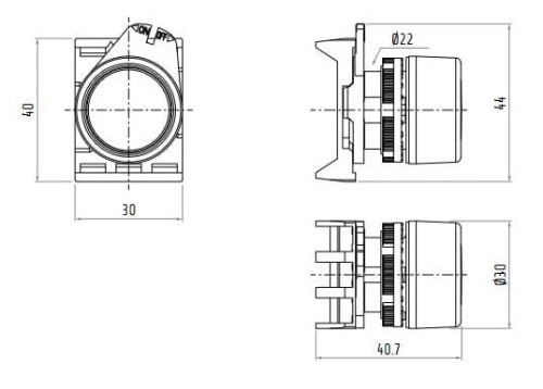PPPN3 przycisk stabilny wymiary
