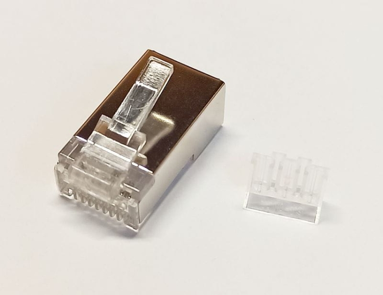 RJ45 wtyk telefoniczny ekranowany 8p8c zaciskany na drut FTP