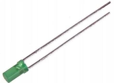L-424GDT dioda LED 3mm zielona dyfuzyjna cylindryczna