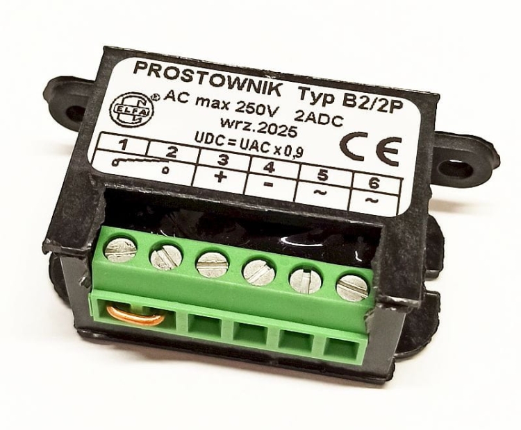 B2-2P/250 układ prostujący dwupołówkowy