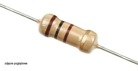 0,25W 910K; 5%; rezystor węglowy THT