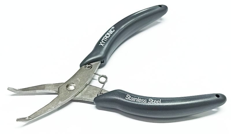 AX105 szczypce płaskie wydłużone wygięte