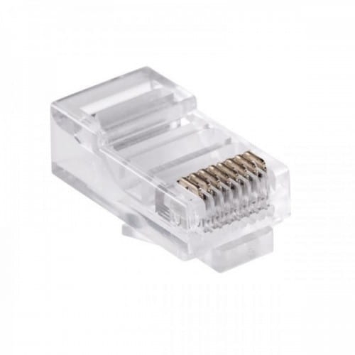 RJ45 wtyk telefoniczny 8p8c zaciskany na przewód drut UTP 6e