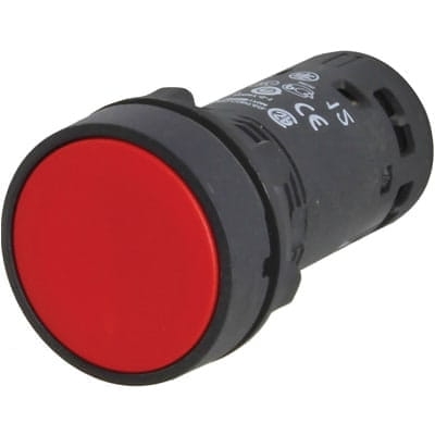 XB7NA44 Przycisk panelowy chwilowy czerwony NO + NC