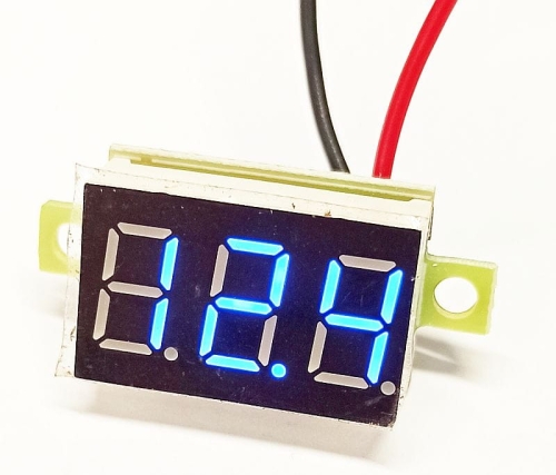 Woltomierz LED PCB niebieski