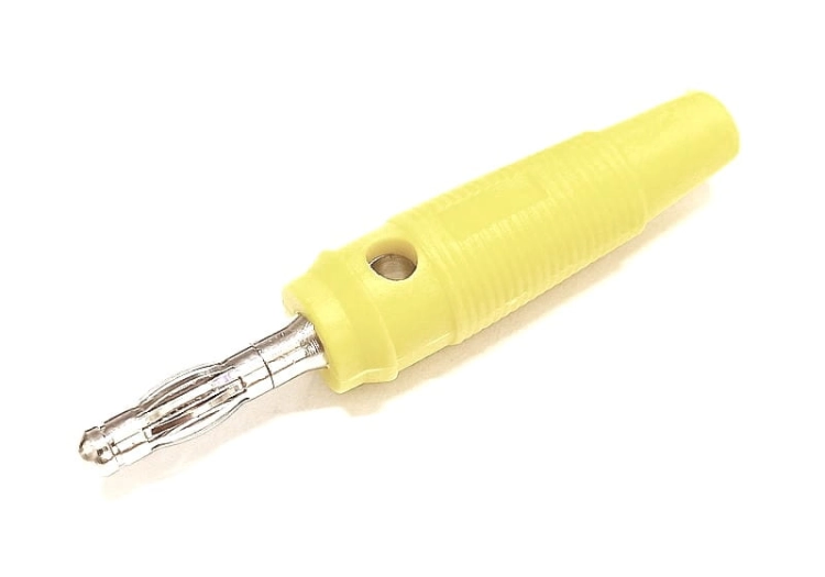 BUELA30 wtyk bananowy na przewód żółty