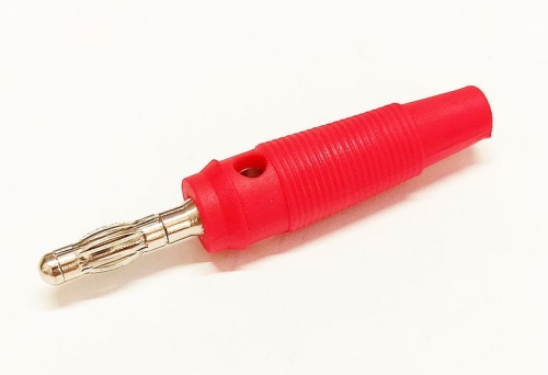 BUELA30 wtyk bananowy na przewód czerwony