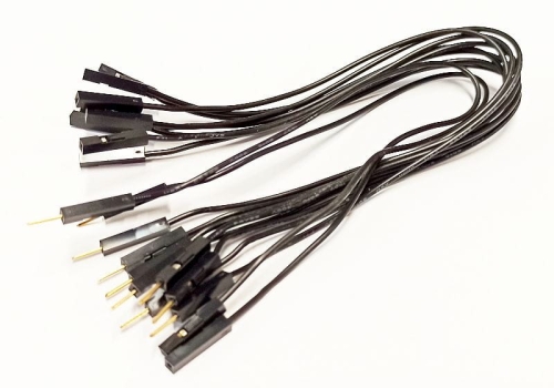 Zestaw 10szt kabli połączeniowych męsko-żeńskie, czarny