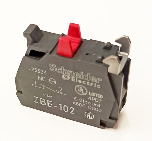 ZBE102 styk 1NC czerwony, śrubowy