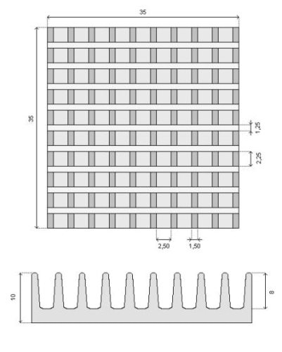 Radiator aluminiowy czerniony
