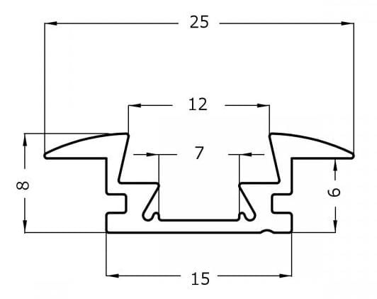 Profil LED aluminiowy podtynkowy