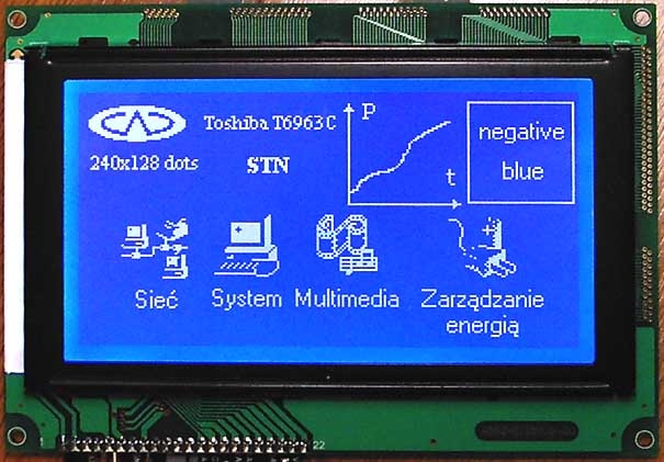 AG-240128N BIW W/B-E6 wyświetlacz LCD graficzny 240x128