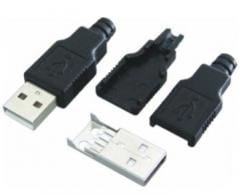 Wtyk USB A montowany na przewód