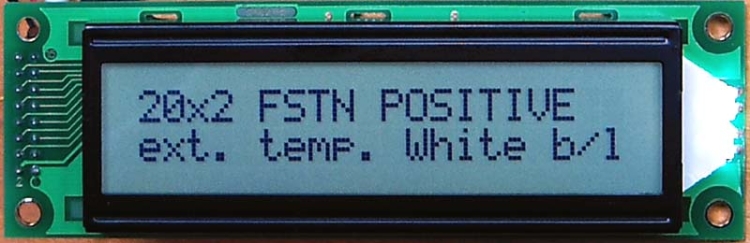 AC2002A-GLW-K/W-E12 wyświetlacz LCD