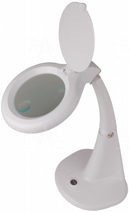 Lampa warsztatowa z lupą