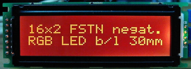 AC1602F-MIRGB RGB/K wyświetlacz LCD