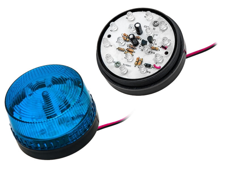 Sygnalizator optyczny niebieski; 12V; 140mA