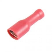 Konektor izolowany żeński - czerwony 6,4x0,8mm
