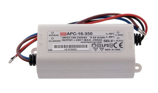 APC-16-350  zasilacz impulsowy do LED  12-48V / 350mA
