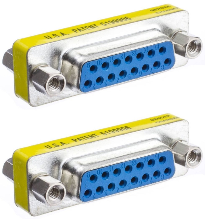 Adapter komputerowy DB15F / DB15F (gniazdo-gniazdo)