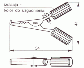 Krokodylek 2x izolacja; czerwony