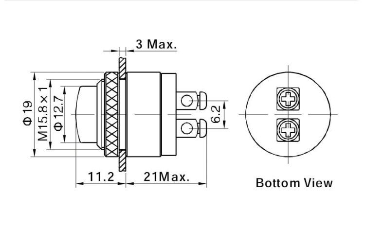 GQ16M-10 przycisk wandaloodporny