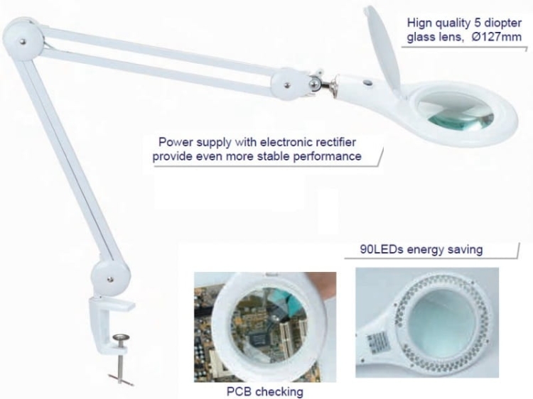 MA-1209LI lampa warsztatowa z lupą i podświetleniem LED