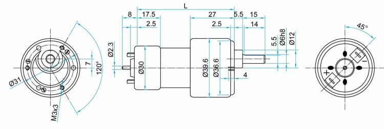 RH158.24.250 silnik z przekładnią