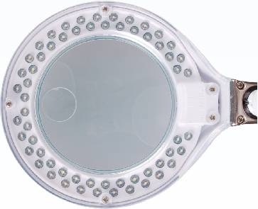 Lampa warsztatowa z lupą