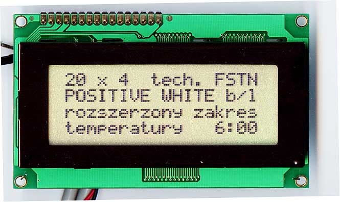 AC2004B-FHW K/W-E6-C wyświetlacz LCD