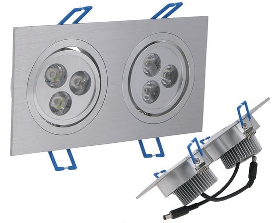 Oprawa sufitowa LED 6x1W; ciepły biały