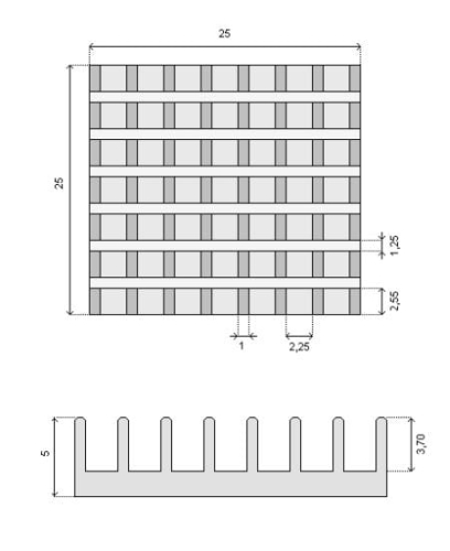 Radiator aluminiowy czerniony