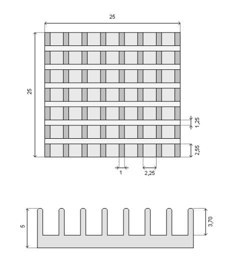 Radiator aluminiowy czerniony