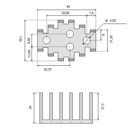 Radiator aluminiowy czerniony
