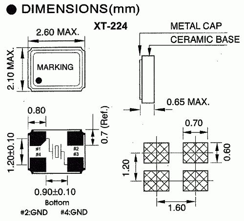 SMDXT224-16MHZ Rezonator kwarcowy 16,000 MHz; HC49SM; SMD
