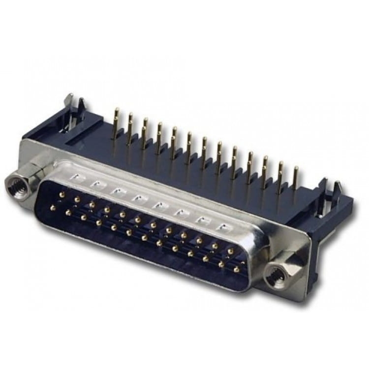 DB25 wtyk 25-pin kątowy lutowany do druku D-sub