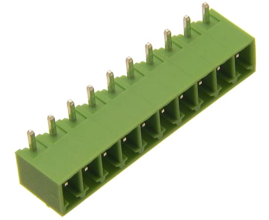 TBMP 3810R listwa rozłączalna kątowa męska 10pin; raster 3,81
