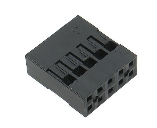 ML 20D gniazdo dwurzędowe na kabel 2x10pin; raster 2,54mm