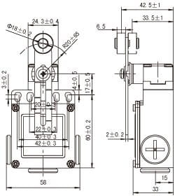 SN2108-SP-C przełącznik krańcowy - rolka metalowa