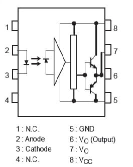 TLP250 transoptor; sterownik IGBT