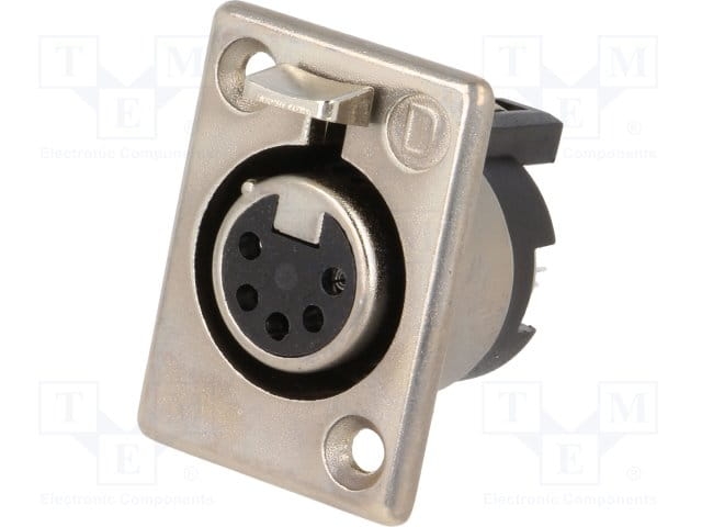 Złącze mikrofonowe gniazdo na panel XLR, 5 pin