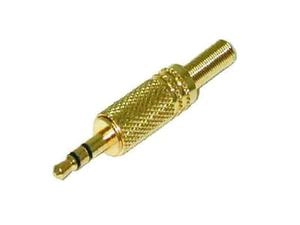 Wtyk Jack 3,5mm stereo montowany na przewód - złoty