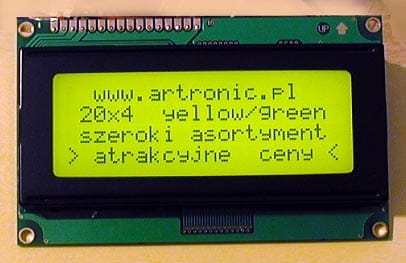 AC-2004B-YHY-Y/G-E6 wyświetlacz LCD