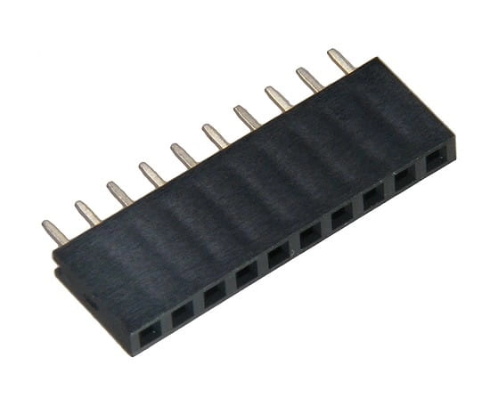 FHY16SSG gniazdo jednorzędowe proste, 16pin, wysokość 5,00mm, raster 2,54